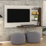 Bancada Suspensa Painel TV Libra 42 Polegadas Off White/ Savana - 2