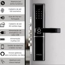 Ver imagem 2 de Fechadura Pado Digital Biométrica Cartão Fd-500 Pro Ep