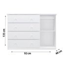 Ver imagem 5 de Cômoda Ludi Sapateira 4 Gavetas 100% MDF para Quarto Infantil