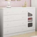 Ver imagem 3 de Cômoda Ludi Sapateira 4 Gavetas 100% MDF para Quarto Infantil