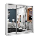 Ver imagem 2 de Guarda-Roupa Casal 3 Portas de Correr com Espelhos e 4 Gavetas 186cm Multimóveis CR35571 Branco