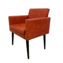 Ver imagem 3 de Poltrona Decorativa Luca Soft Sala de Recepção em Tecido Sintético - Caramelo