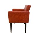 Ver imagem 4 de Poltrona Decorativa Luca Soft Sala de Recepção em Tecido Sintético - Caramelo