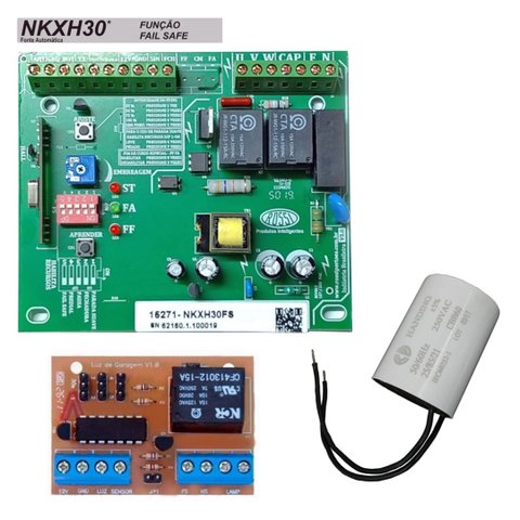 Placa Motor Kxh30fs NKXH30FS Sensor Hall Rossi Capacitor Partida 12uf Luz de Garagem