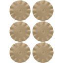 Ver imagem 1 de Conjunto 6 Sousplats Redondo 38,5cm Plástico Dourado Babado Wolff Lugar Americano Mesa Posta Pratos