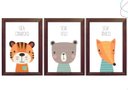 Ver imagem 1 de 3 Quadros Decorativos Infantil Animais Fofos Safari Floresta:tabaco