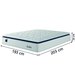 Cama Box Casal King Colchão Molas Ensacadas com Pillow Sevilha Hellen - 4