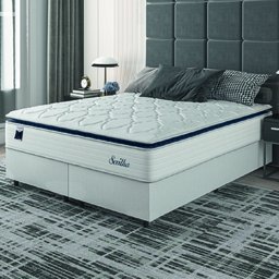 Cama Box Casal King Colchão Molas Ensacadas com Pillow Sevilha Hellen - 2