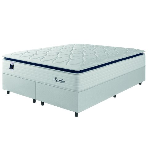 Cama Box Casal King Colchão Molas Ensacadas com Pillow Sevilha Hellen