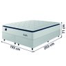 Cama Box Casal King Colchão Molas Ensacadas com Pillow Sevilha Hellen - 3