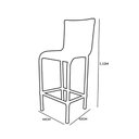 Ver imagem 4 de Conjunto de 4 Banquetas Alta Diplomata de Fibra Sintética