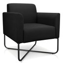 Ver imagem 3 de Kit 2 Poltronas Decorativas Base Industrial X Preta Maressa S07 Suede Preto - Ibiza
