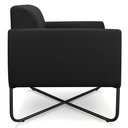 Ver imagem 5 de Kit 2 Poltronas Decorativas Base Industrial X Preta Maressa S07 Suede Preto - Ibiza