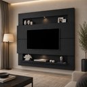 Ver imagem 1 de Painel Home Suspenso Riviera para TV até 60” Preto - Móveis Luapa