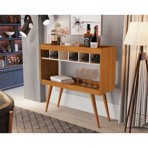 Aparador Athenas Cor Nature com Off White