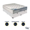 Ver imagem 3 de Cama Box Baú Bipartido Casal Branco e Colchão Freedom Molas Ensacadas Ortobom
