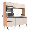 Ver imagem 5 de Cozinha Compacta Vitória New 6 Portas 1 Gaveta Freijó/Off White - J Carvalho