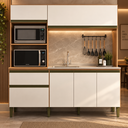 Ver imagem 1 de Cozinha Compacta Vitória New 6 Portas 1 Gaveta Freijó/Off White - J Carvalho