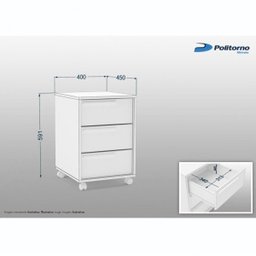 Gaveteiro 3 Gavetas Maia  - 4