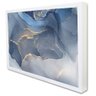 Quadro Decorativo Abstrato Mármore Azul Gold em Moldura Caixa Tacolado Moldura Trad 1cm Preta com Vi - 2
