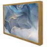 Quadro Decorativo Abstrato Mármore Azul Gold em Moldura Caixa Tacolado Moldura Trad 1cm Preta com Vi - 5
