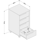 Ver mais imagens de Gaveteiro 4 Gavetas Maia