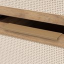 Ver imagem 2 de Mesa de Cabeceira Ivvie 2 Gavetas 100% MDF 2 Gavetas Tauari/Dourado - Telinha Rattan