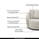 Ver imagem 3 de Poltrona Decorativa Base Giratória Galáxia com Almofadas Boucle Branco G45 - Gran Belo