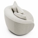 Ver mais imagens de Poltrona Decorativa Base Giratória Galáxia com Almofadas Boucle Branco G45 - Gran Belo