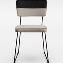 Ver imagem 6 de Kit 08 Cadeiras Decorativas Estofada Allana L02 Faixa Corano Preto Linho Bege - Lyam Decor