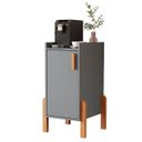 Ver imagem 4 de Armário Cozinha Escritorio Bebedouro Cafe Casa 1 Porta Retro - Cinza/grafite