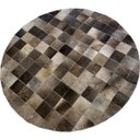 Ver imagem 1 de Tapete de Couro Redondo Cinza Rato 1,20 Diâmetro Pç 10x10cm