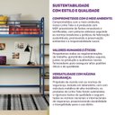Ver imagem 7 de Tampo em MDF BP para Escrivaninha Teko Casatema MadeiraOriginals Marrom/Azul/Álamo