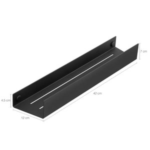 Suporte Porta Shampoo Preto Banheiro Box Parede Alumínio Top