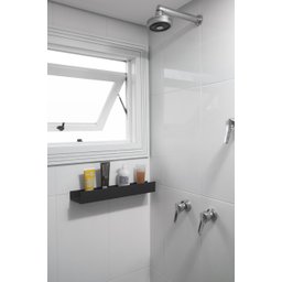 Suporte Porta Shampoo Preto Banheiro Box Parede Alumínio Top - 3