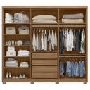 Ver imagem 5 de Guarda Roupa Casal 241cm 6 Portas Vanny D02 Amêndola/off - Mpozenato