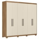 Ver imagem 1 de Guarda Roupa Casal 241cm 6 Portas Vanny D02 Amêndola/off - Mpozenato