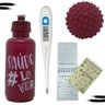 Kit Maleta Fisioterapia Lisa Goniômetro Pequeno Grande Martelo Buck Adipômetro Completo Vermelho - 7