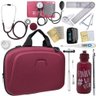 Kit Maleta Fisioterapia Lisa Goniômetro Pequeno Grande Martelo Buck Adipômetro Completo Vermelho - 1