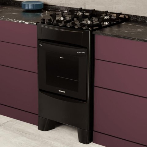 Fogão 4 Bocas a Gás/elétrico com Airfryer 127v Alpro 440 Realce Cr231 Preto