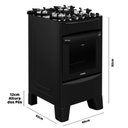 Ver imagem 3 de Fogão 4 Bocas a Gás/elétrico com Airfryer 127v Alpro 440 Realce Cr231 Preto