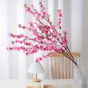Ver imagem 3 de 10 Ramos Galhos Flores Artificiais Cerejeiras Pessegueiro Rosa