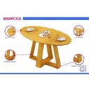 Ver imagem 6 de Conjunto de Mesa de Jantar Celeste 6 Lugares Tampo MDF Cadeiras Nara Estofadas Neblina 100cm Dj