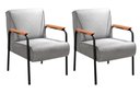 Ver imagem 1 de Kit 2 Poltronas Jade Cor:Linho Cinza 320