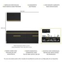 Ver imagem 6 de Armário de Cozinha Compacta 270cm com Rodapé Veneza Multimóveis V2111 Preto/Dourado