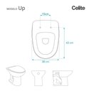 Ver imagem 3 de Assento Sanitário Poliester Soft Close Up Pergamon (bege Claro) para Vaso Celite