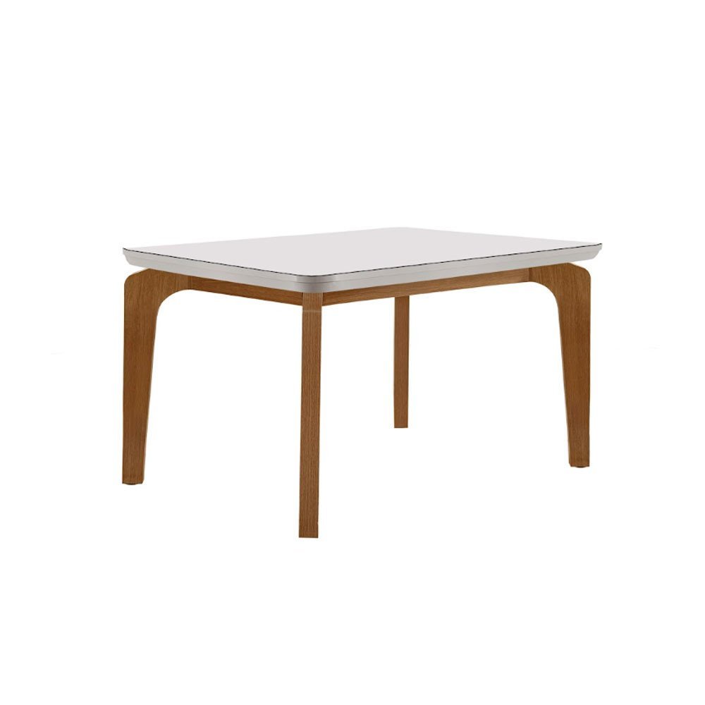 Conjunto Sala de Jantar Mesa Liz 120cm com Vidro Canto Copo e 4 Cadeiras Athenas Moderna - 7