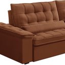 Ver imagem 6 de Sofá Retrátil Reclinável para Sala 4 Lugares 290cm Maresi F04 Veludo Terracota - Lyam Decor