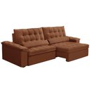 Ver imagem 1 de Sofá Retrátil Reclinável para Sala 4 Lugares 290cm Maresi F04 Veludo Terracota - Lyam Decor