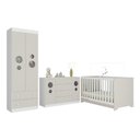 Ver imagem 2 de Quarto de Bebê Completo com Berço Americano 3 em 1 Pirulito Multimóveis Mp4625 Branco/off White